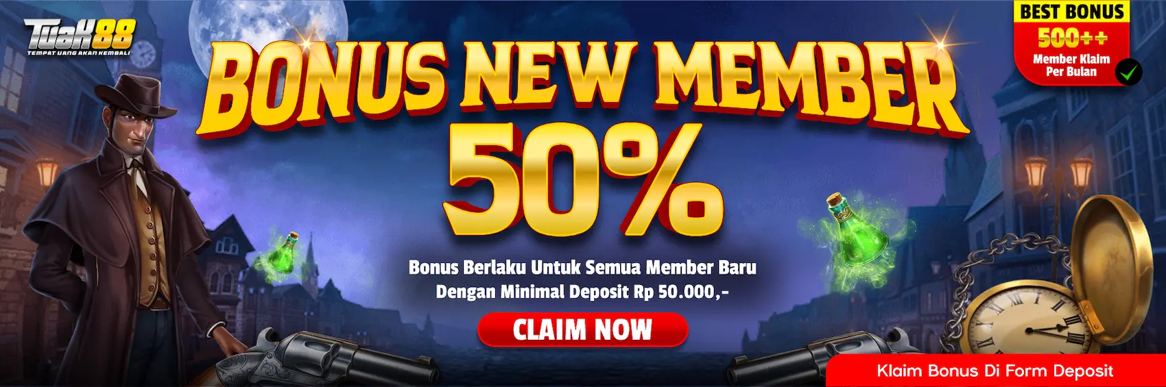 Bonus New Member 50%