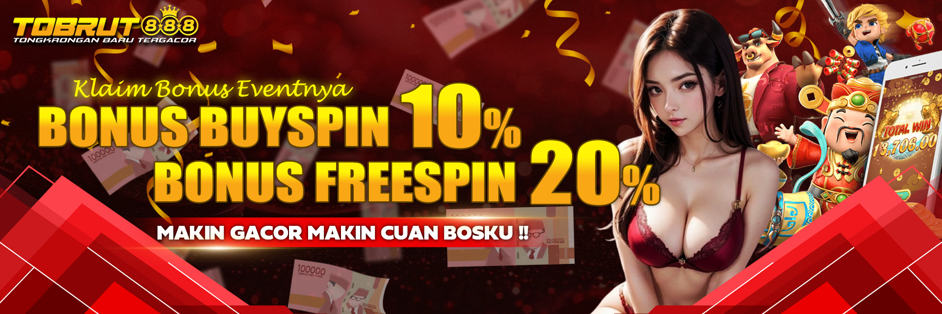 TOBRUT888 - Bonus Event Freespin & Buyspin